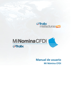 Manual de usuario Mi Nómina CFDI