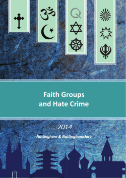 Faith Groups and Hate Crime 2014 Notti  ngham &amp; Notti  nghamshire
