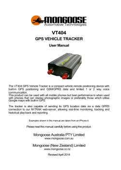 VT404  GPS VEHICLE TRACKER User Manual