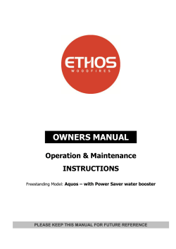 OWNERS MANUAL Operation &amp; Maintenance INSTRUCTIONS