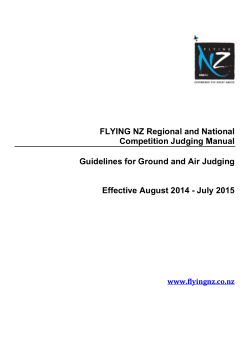 FLYING NZ Regional and National Competition Judging Manual