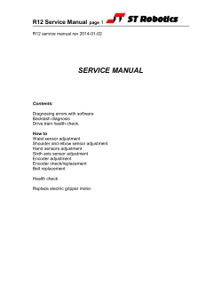 SERVICE MANUAL R12 Service Manual