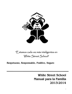 White Street School Manual para la Familia 2013-2014
