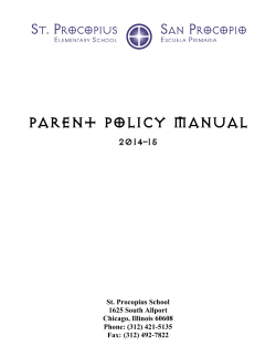 Parent Policy Manual 2014–15