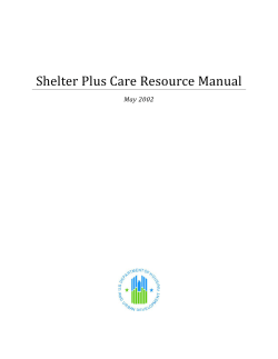 Shelter Plus Care Resource Manual May 2002