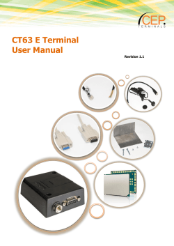 CT63 E Terminal User Manual