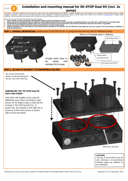 Installation and mounting manual for EK-XTOP Dual D5 (incl. 2x pump)