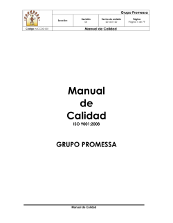 Manual de Calidad GRUPO PROMESSA