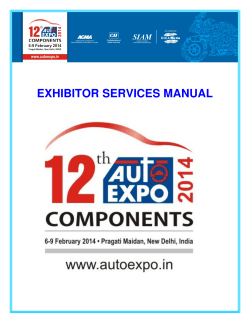 EXHIBITOR SERVICES MANUAL