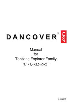 Manual for Tentzing Explorer Family (1,1+1,4+2,5)x3x2m