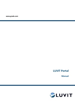 LUVIT Portal Manual www.grade.com