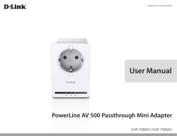 User Manual PowerLine AV 500 Passthrough Mini Adapter DHP‑P308AV /