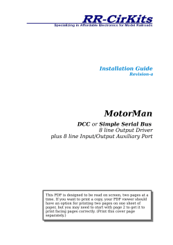 MotorMan Installation Guide DCC 8 line Output Driver