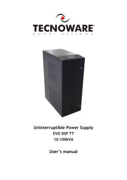 Uninterruptible Power Supply User’s manual EVO DSP TT