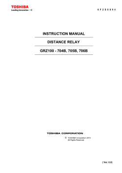 INSTRUCTION MANUAL DISTANCE RELAY GRZ100