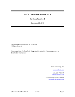 G2C1 Controller Manual V1.3 Hardware Revision B December 23, 2013