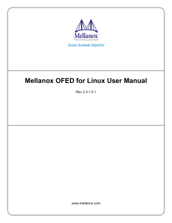 Mellanox OFED for Linux User Manual Rev 2.3-1.0.1 www.mellanox.com