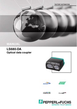 LS680-DA MANUAL Optical data coupler FACTORY AUTOMATION