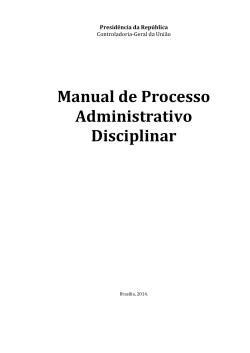 Manual de Processo Administrativo Disciplinar Presidência da República