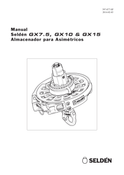 Manual Seldén Almacenador para Asimétricos GX7.5, GX10 &amp; GX15
