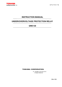 INSTRUCTION MANUAL UNDER/OVERVOLTAGE PROTECTION RELAY GRE130