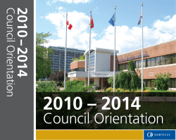 2010 – 2014 Council Orientation