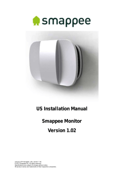 US Installation Manual Smappee Monitor Version 1.02