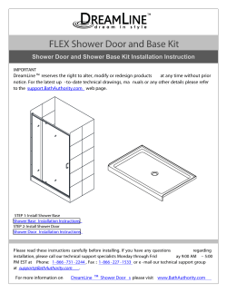 Shower Door and Shower Base Kit Installation Instruction
