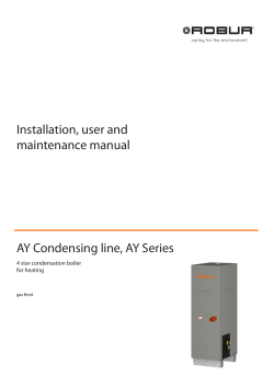 Installation, user and maintenance manual AY Condensing