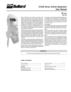 CC20E Series airline respirator User Manual 0194 En 270