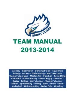 TEAM MANUAL 2013-2014