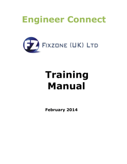 Training Manual Engineer Connect February 2014