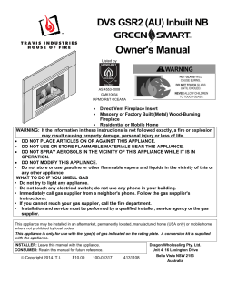 Owner's Manual DVS GSR2 (AU) Inbuilt NB