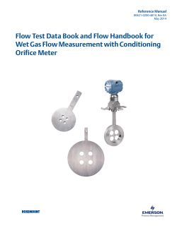 Flow Test Data Book and Flow Handbook for Orifice Meter Reference Manual