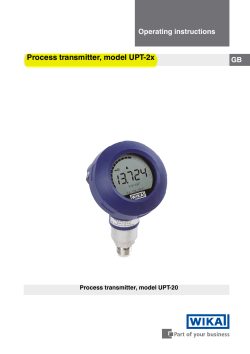 Process transmitter, model UPT-2x Operating instructions GB