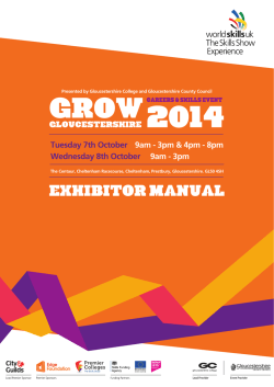 2014 GROW EXHIBITOR MANUAL GLOUCESTERSHIRE
