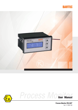 Process Monitor User  Manual Process Monitor PM 420