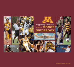 DONOR GUIDEBOOK 2014-15 Supporting Greatness