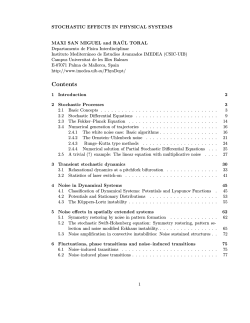 STOCHASTIC EFFECTS IN PHYSICAL SYSTEMS MAXI SAN MIGUEL and RA ´