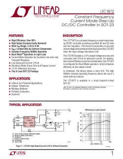 LTC1872 Constant Frequency Current Mode Step-Up DC/DC Controller in SOT-23