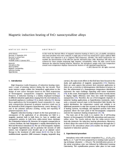 Magnetic induction heating of FeCr nanocrystalline alloys i n f o