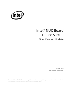 Intel® NUC Board DE3815TYBE Specification Update