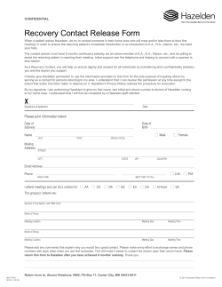 Recovery Contact Release Form