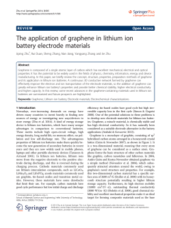 The application of graphene in lithium ion battery electrode materials Open Access