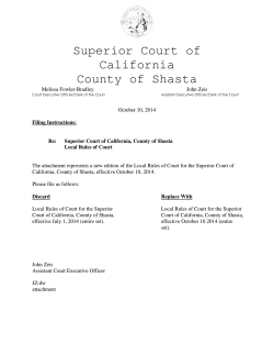Superior Court of California County of Shasta