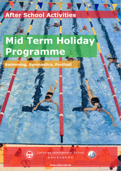 Mid Term Holiday Programme After School Activities Swimming, Gymnastics, Football