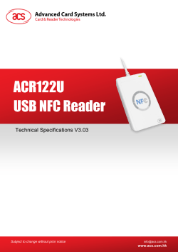 ACR122U USB NFC Reader Technical Specifications V3.03