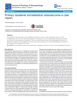 Primary duodenal extraskeletal osteosarcoma-a case report  Abstract