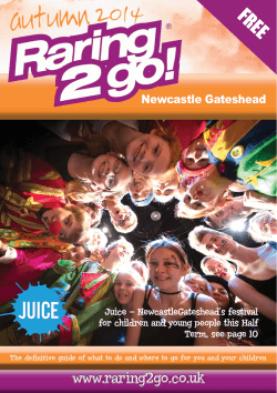 FREE Newcastle Gateshead Juice – NewcastleGateshead’s festival