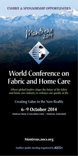 Montreux World Conference on Fabric and Home Care 2014